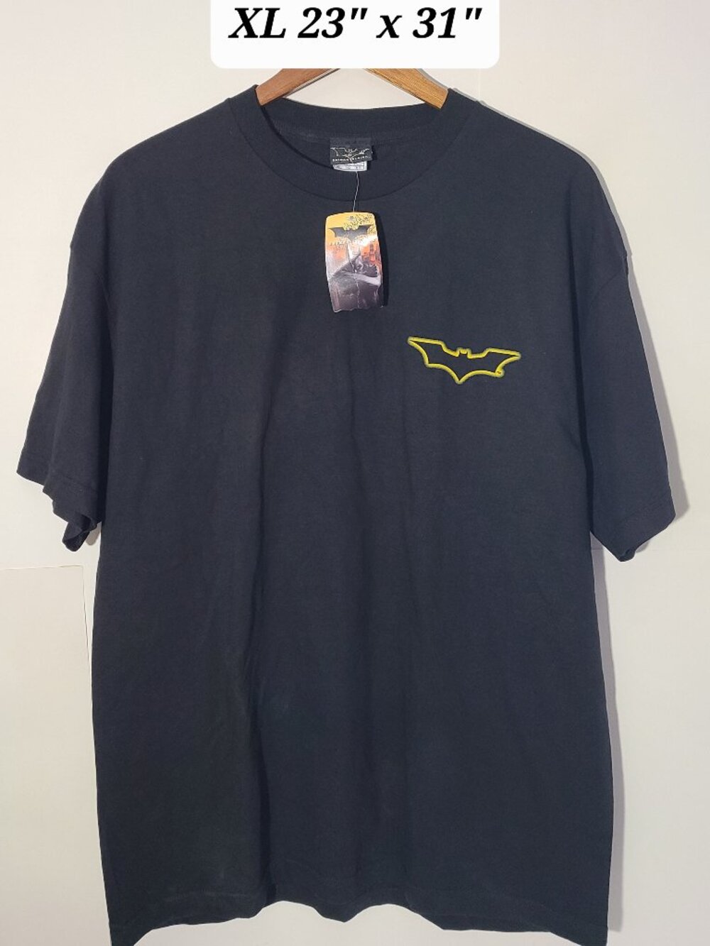 Vintage 2005 Batman Begins "Face Your Fear" 2 Sided XL Black Tee NOS NWT Y2K